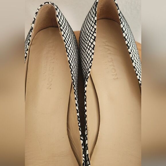 Halston Heritage Snake Leather Flats Size 8 - Picture 6 of 12